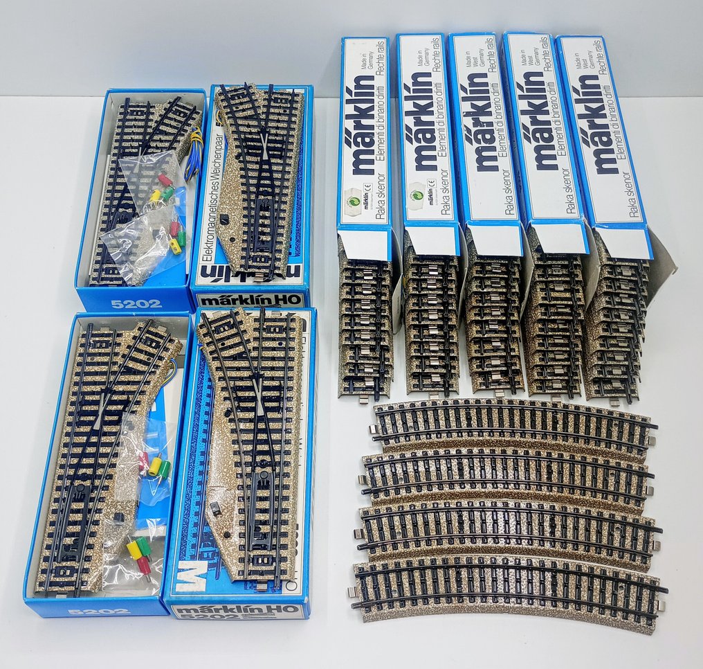 Märklin H0 - 5202/5206/5106 - Model train tracks (58) - M tracks - Tracks and turnouts #1.0