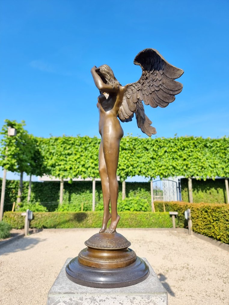 Skulptur, A nude Angel - 60 cm - Marmor, Bronse #3.2