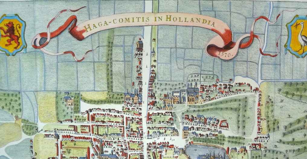 Netherlands - The Hague; Reinier Boitet - Haga-Comitis in Hollandia 1570 / Aenwysinge van ´s Hage, als die was anno 1570 - 1721-1750 #2.1