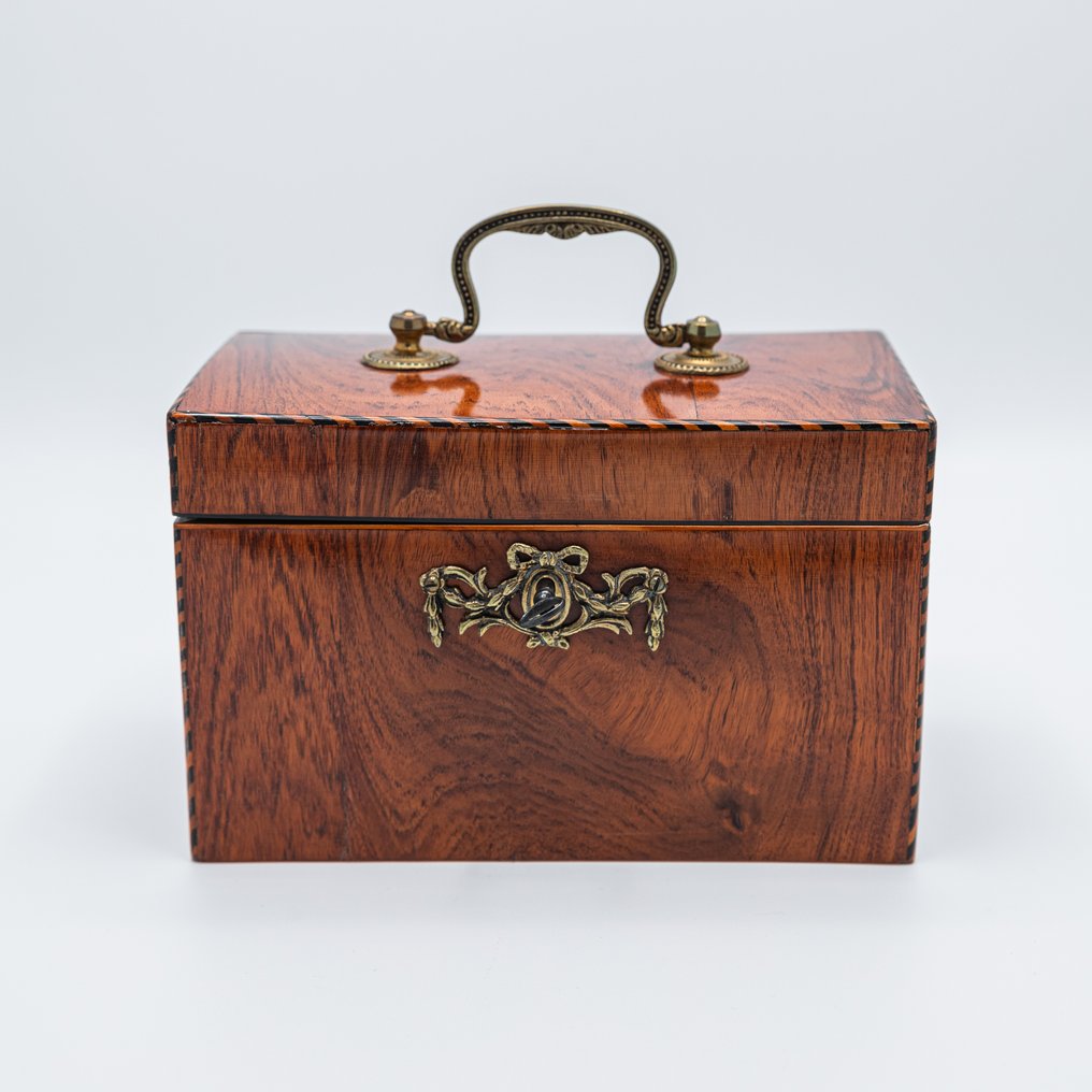 Tea caddy/ doboz - Szaténfa, Puszpángfa, Diófa #1.0