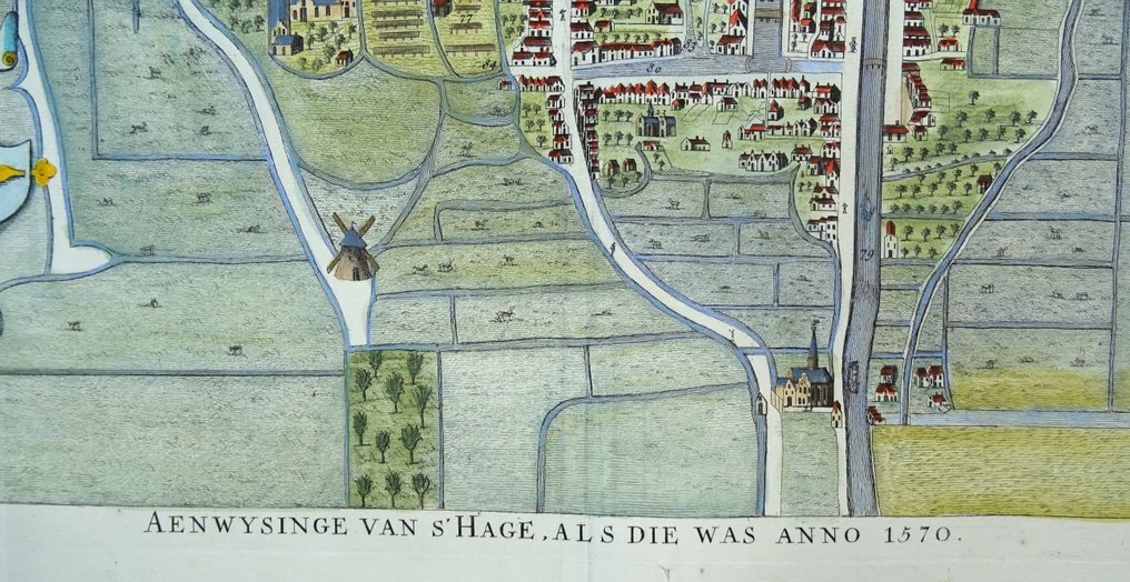 Netherlands - The Hague; Reinier Boitet - Haga-Comitis in Hollandia 1570 / Aenwysinge van ´s Hage, als die was anno 1570 - 1721-1750 #3.2