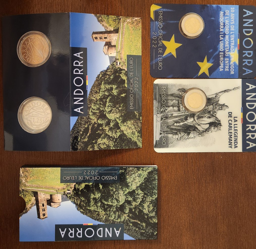Andorra. 2 Euro / Coincard 2022 (3 items)  (No reserve price) #1.0