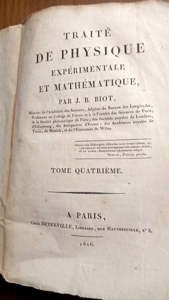 J. B. Biot - Traité de Physique expérimentale et mathématique - 1816-1816 #1.0