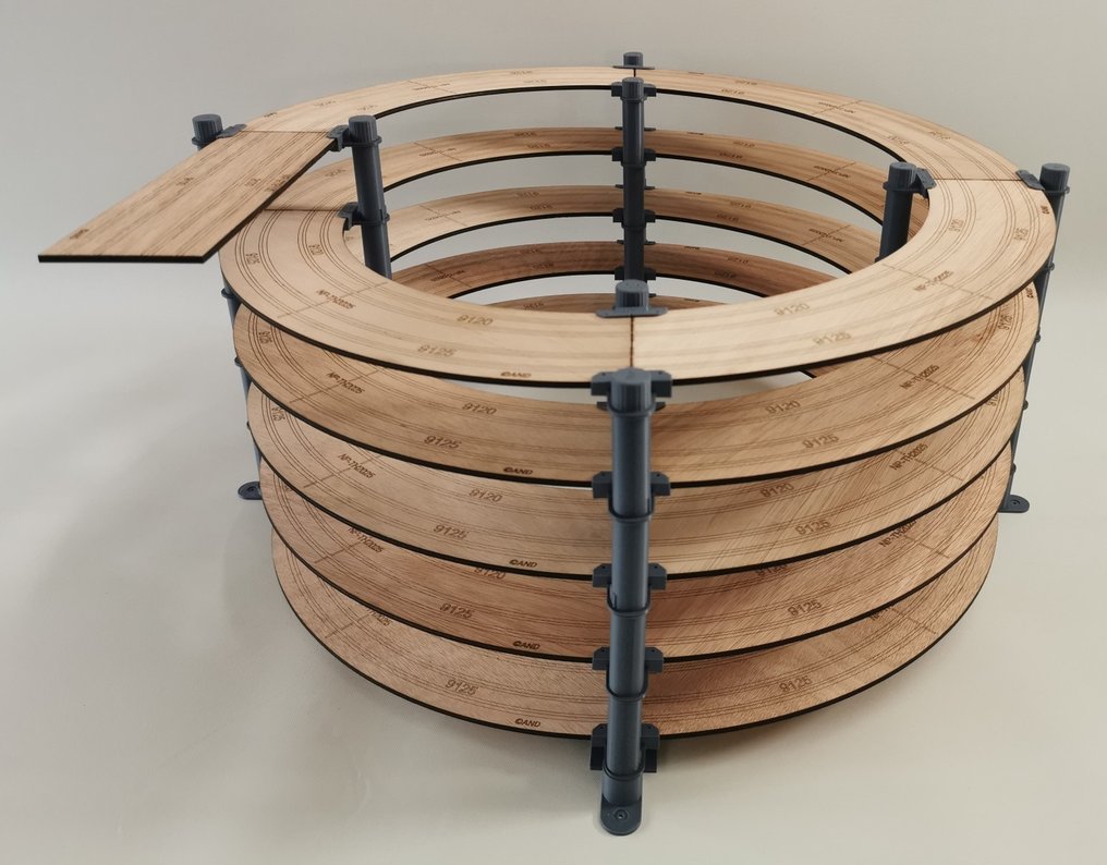 AND -  FastTrack Project N - NPH2025-C "Doppelhorn" - Modellbahnbefestigung (1) - Schneckenrampe für Fleischmann Piccolo #1.0