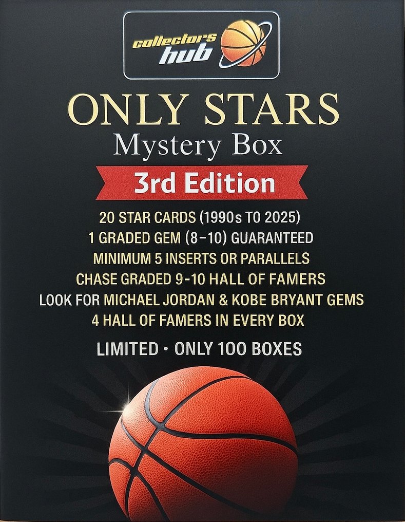 1989-2025 3rd Edition CollectorsHub Larry Bird, Magic Johnson, Kobe Bryant, Michael Jordan, Victor Wembanyama, LeBron James 20 - 1 Mystery box - Near Mint/ Nahezu neuwertig (NM) #2.1