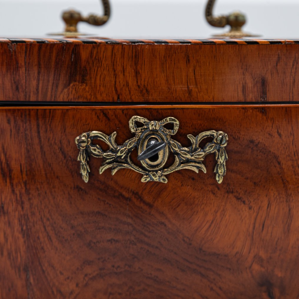 Tea caddy/ doboz - Szaténfa, Puszpángfa, Diófa #2.1