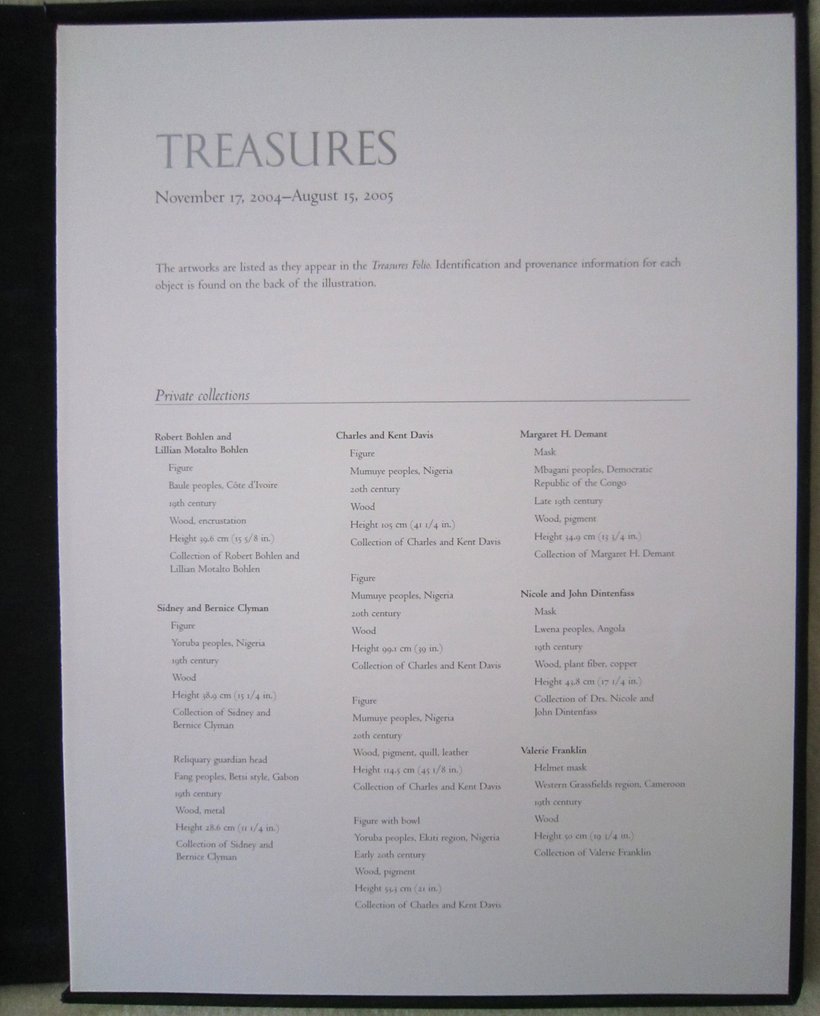 珍宝：史密森藏品 - 非洲艺术国家博物馆，2004/2005年。 - U.S. #2.1