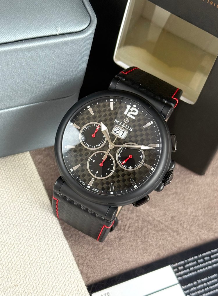 Milus - Zetios Automatic Chronograph Date Black Carbon - ZETC028 - 男士 - 2020年及之后 #1.0