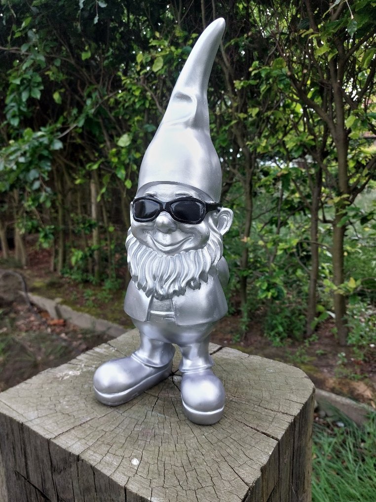 Beeld, funny gnome with sunglasses - 41 cm - polyresin #1.0