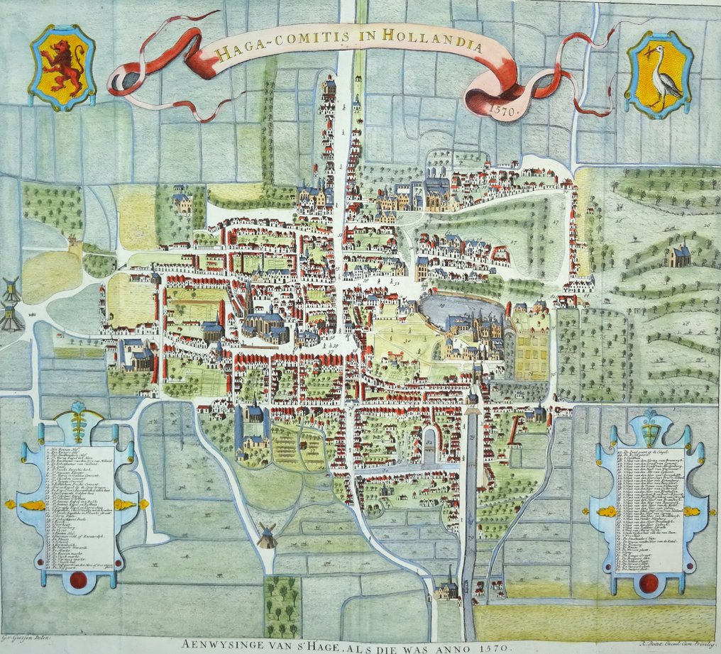 Netherlands - The Hague; Reinier Boitet - Haga-Comitis in Hollandia 1570 / Aenwysinge van ´s Hage, als die was anno 1570 - 1721-1750 #1.0