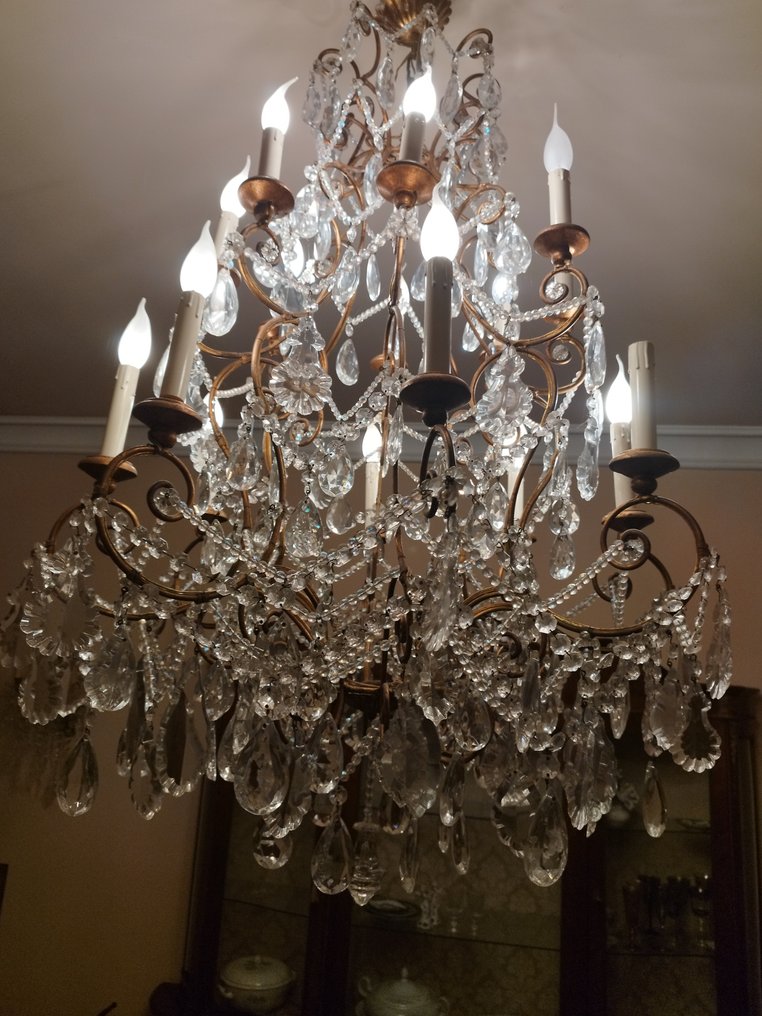 Πολυέλαιος - Γυαλί, Μέταλλο, Κρύσταλλο, Ορείχαλκος - Επιβλητικός πολυέλαιος #1.0