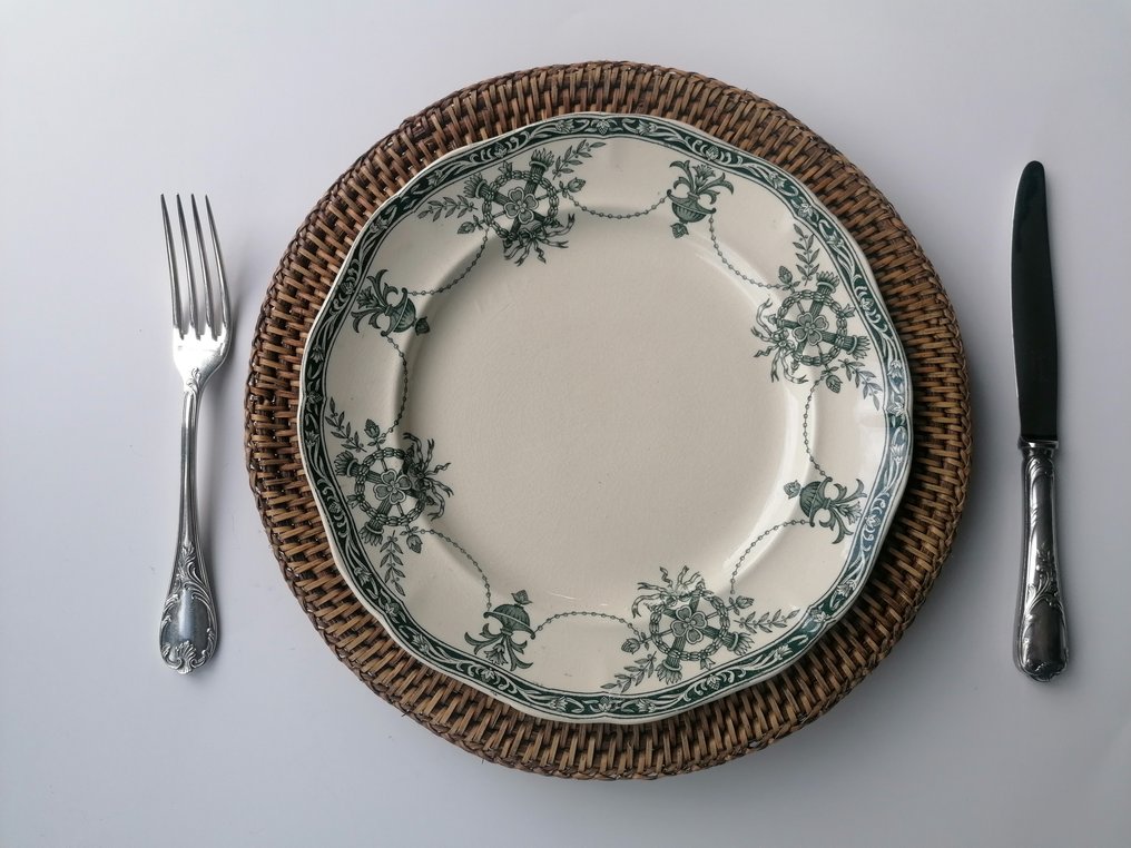 Flamant - Piatto piano (12) - Togo - Rattan - Sottobicchieri #1.0