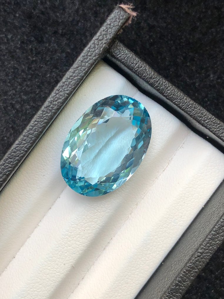 沒有保留價 - 1 pcs  藍色 黃玉  - 20.93 ct - 國際有色寶石協會 (ICA GemLab) #4.3