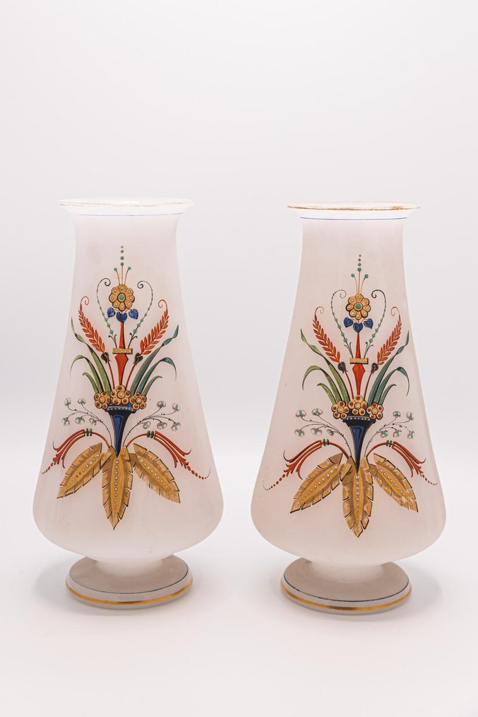 Vasos do século XIX, vidro opalino - Vidro opalino - 1850-1900 #1.0