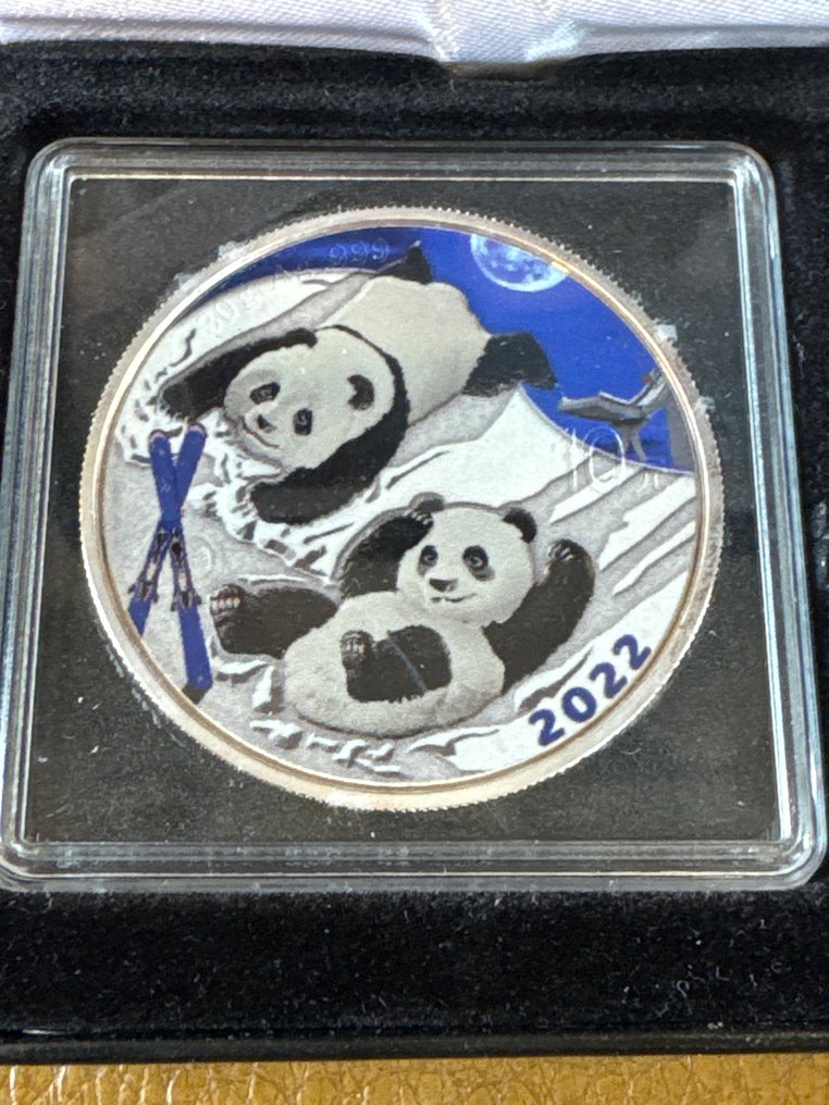 Κίνα. 10 Yuan 2022 Panda Day and Night - 2 x 30g mit CoA und BOX #1.0