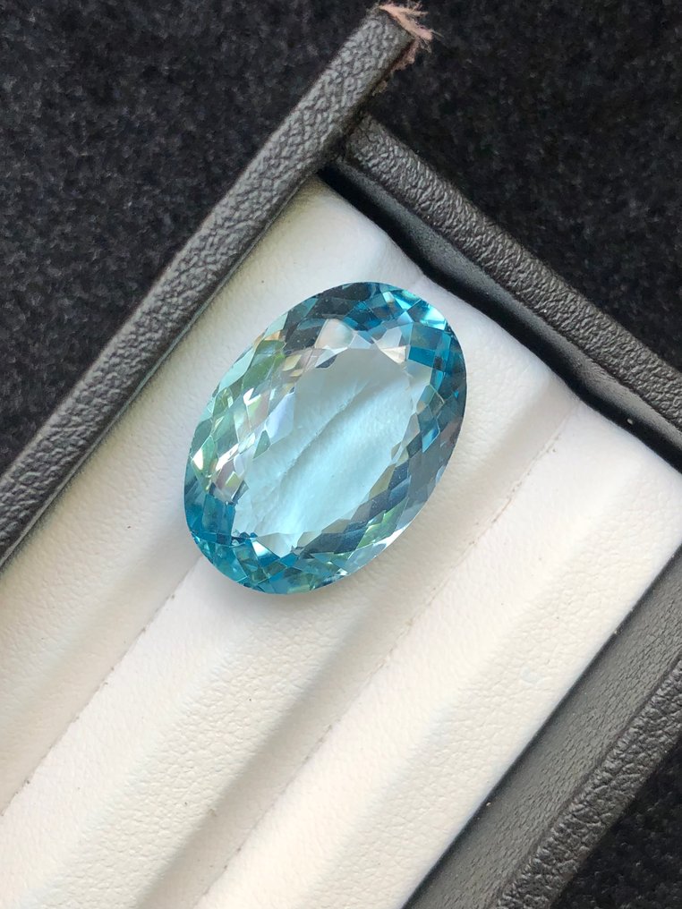 沒有保留價 - 1 pcs  藍色 黃玉  - 20.93 ct - 國際有色寶石協會 (ICA GemLab) #3.2