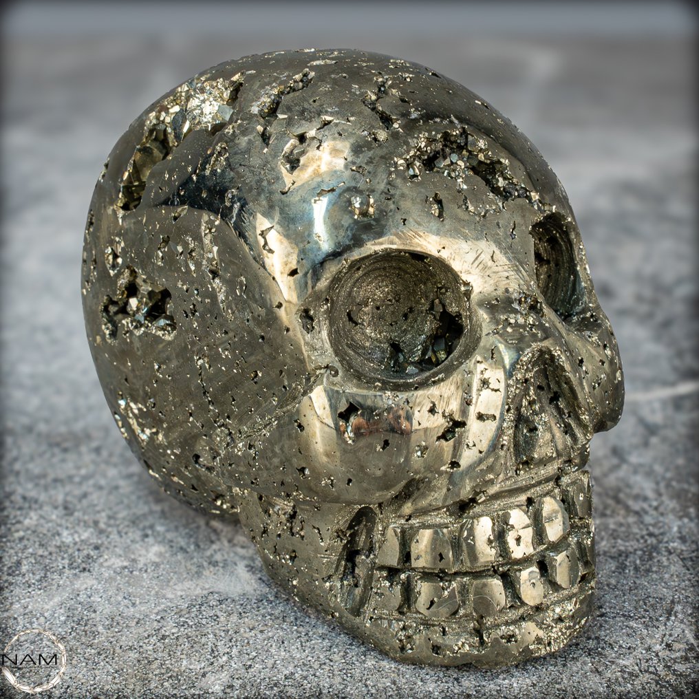 自然的黄铁矿骷髅头 最高品质- 1014.55 g #2.1