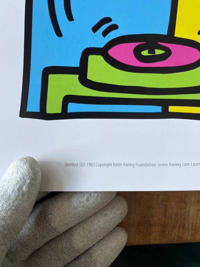 Keith Haring (after) - Untitled (DJ) 1983, copyright Keith Haring Foundation, licensed by Artestar NY, Printed in U.K. #1.0