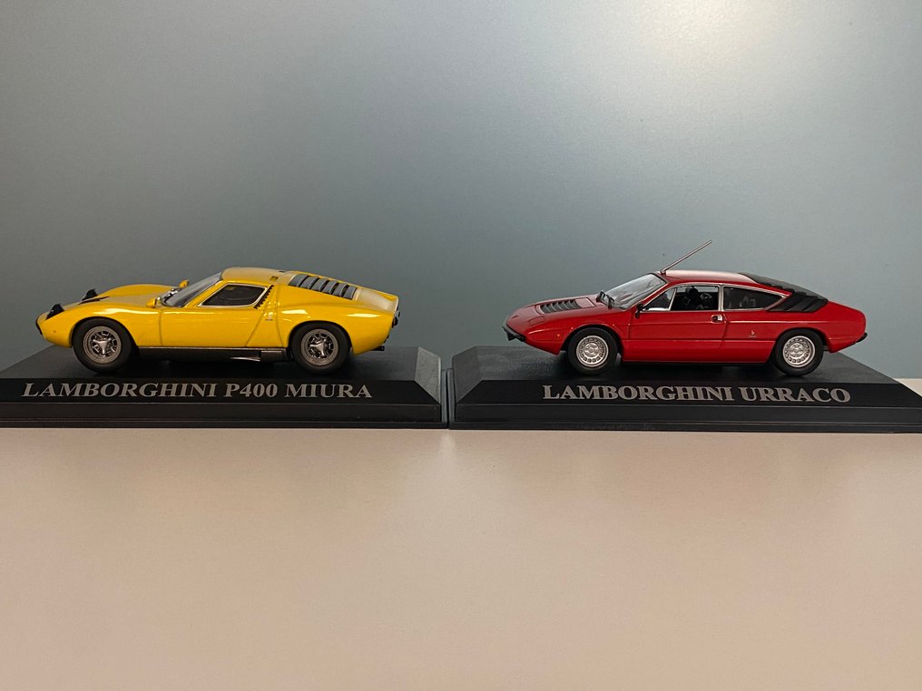 Altaya 1:43 - Modellino di auto (2) - Lamborghini P400 Miura 1966-72 + Lamborghini Urraco 1974 - Modelli splendidi in edizione limitata e esaurita #4.3