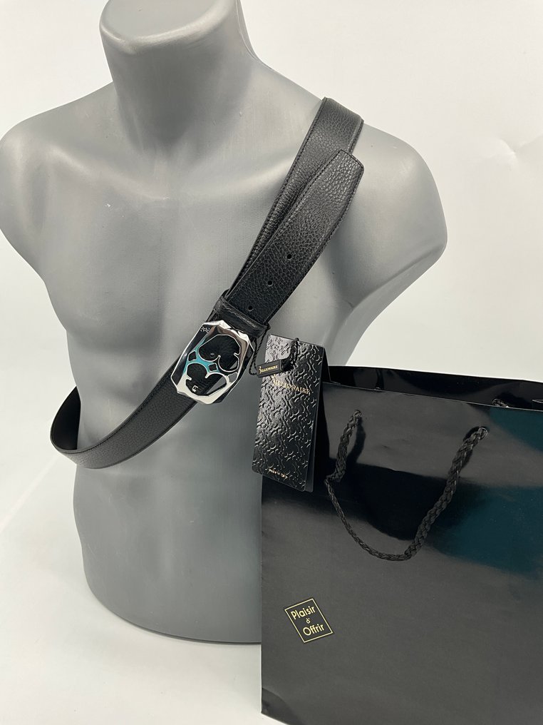 Billionaire Couture - Cuir NoirB - Ζώνη #2.1