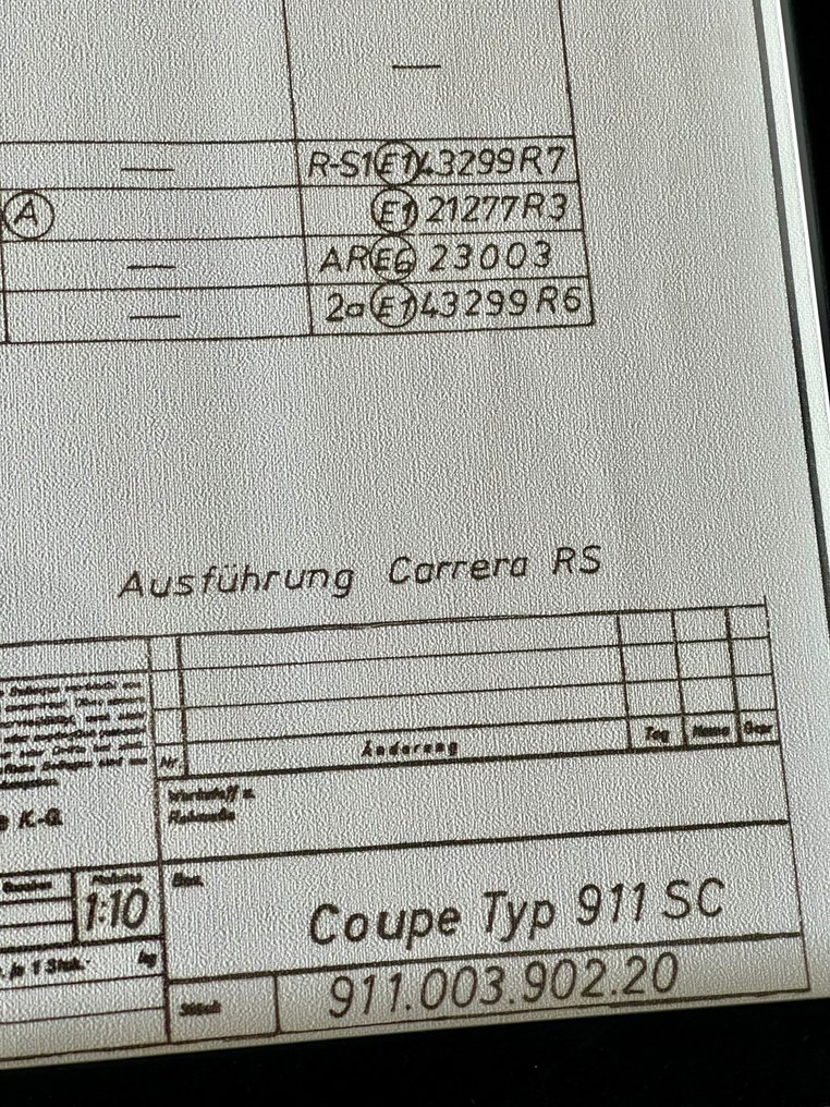 Porsche Carrera RS 2.7 - Technical Drawing - Frame - Design #3.2