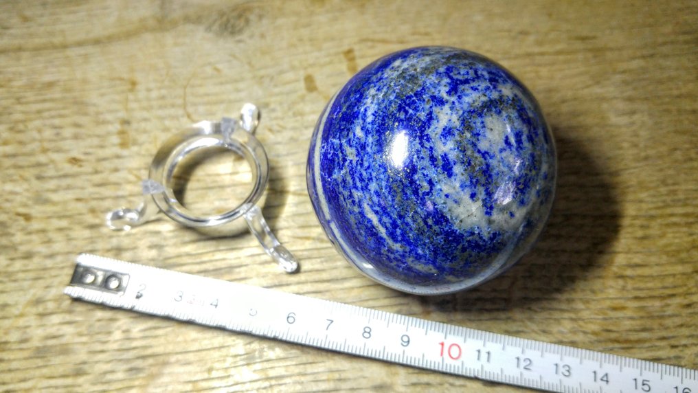 Lapis Lazuli Beautiful landscape Blue colour Sphere - Height: 6 cm - Width: 6 cm- 338 g #4.3
