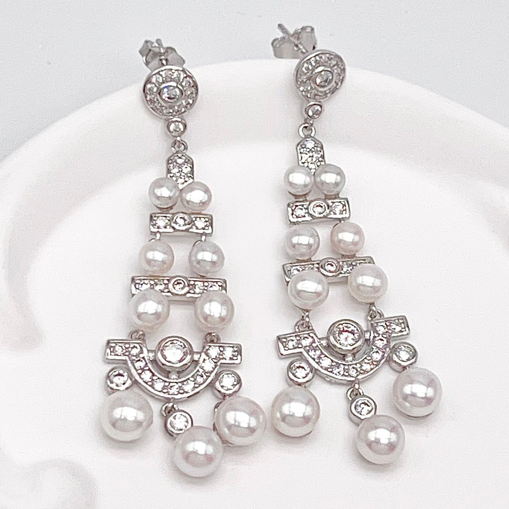 沒有保留價 - 耳環 銀 珍珠 - 珍珠 #3.2