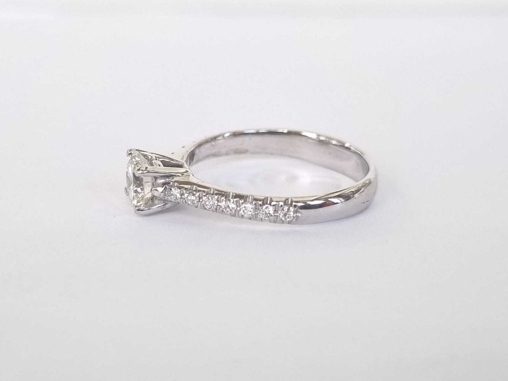 订婚戒指 - 14K包金 白金 - 0.97ct. tw. 钻石 (天然) - 钻石 #2.1