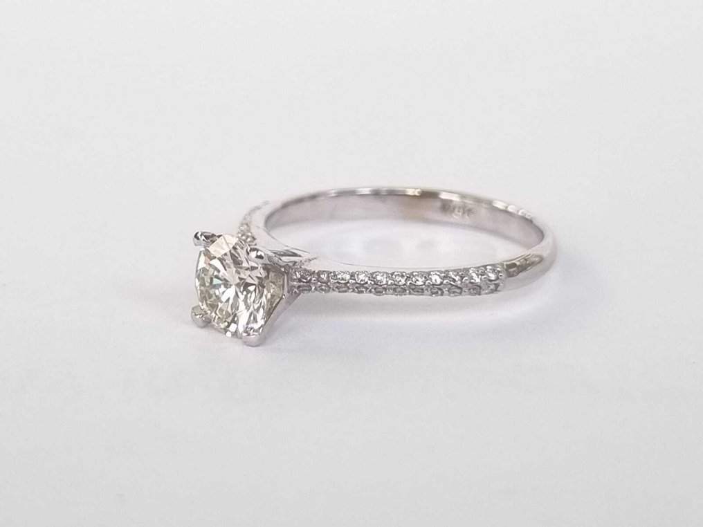 订婚戒指 - 18K包金 白金 -  0.81ct. tw. 钻石 (天然) - 钻石 #3.2