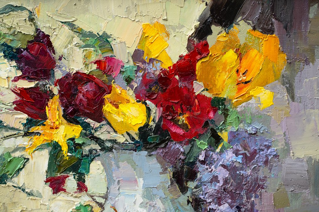 Larissa Alpatova Fedchenko (XXI) - Still life with tulips #3.2