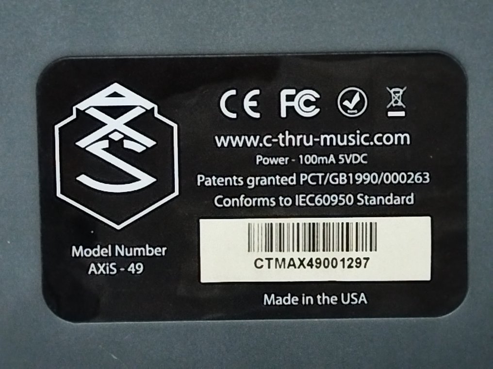 Controller C - Thru Axis 49  Keyboard - Midi -  - Elektronisches Keyboard - USA #4.3