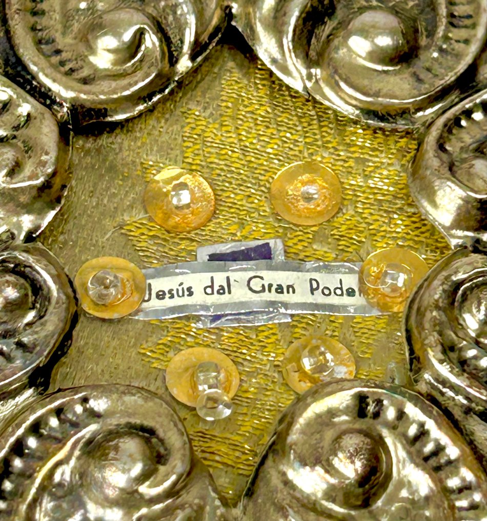 Antico Reliquiario - Metallo, Tessuto - 1870-1900 - Jesús del Gran Poder #4.3