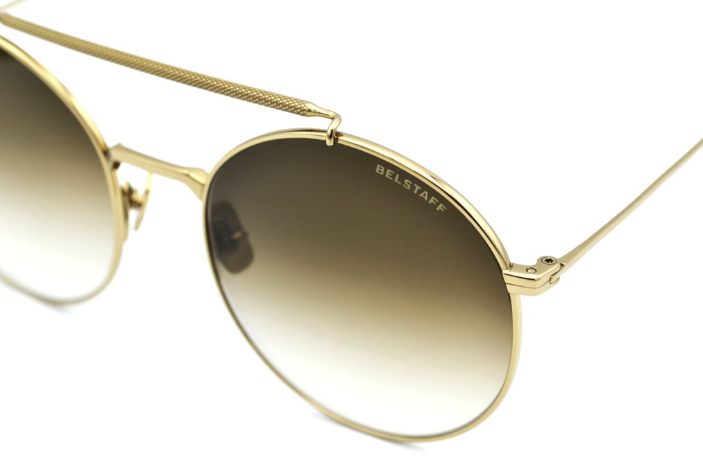 Belstaff - Made in Japan - STATHAM Gold TITANIUM - Elegant Round Gold Design - *New* - 墨鏡 #3.2