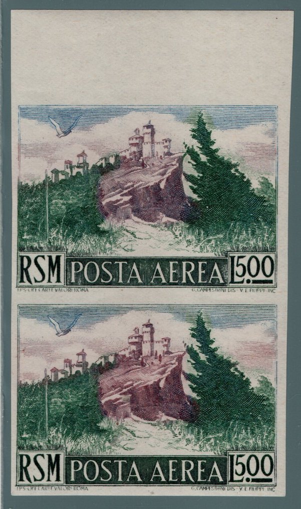 Σαν Μαρίνο 1950/1950 - Υψηλή αξία ζεύγους θέας ND - Sassone 2025 #1.0