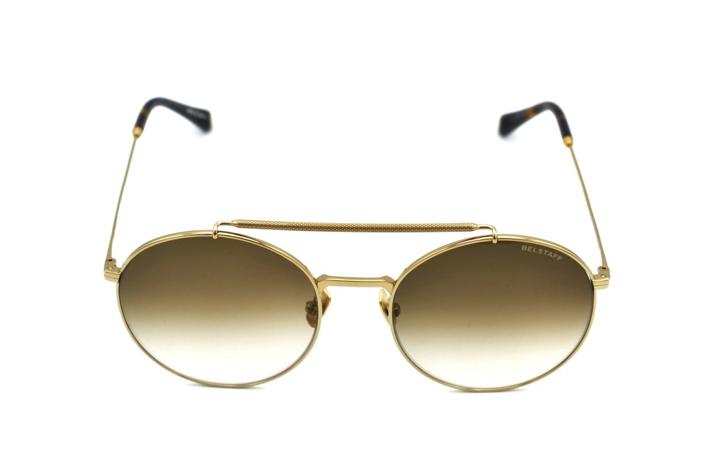 Belstaff - Made in Japan - STATHAM Gold TITANIUM - Elegant Round Gold Design - *New* - 墨鏡 #4.3