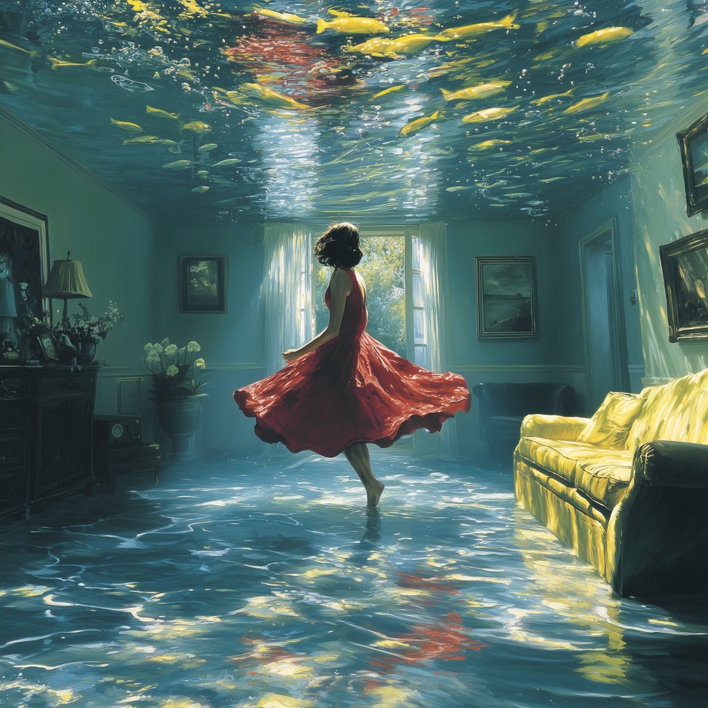 Le Yack - Dancing with Fishes - Hand signed #1.0