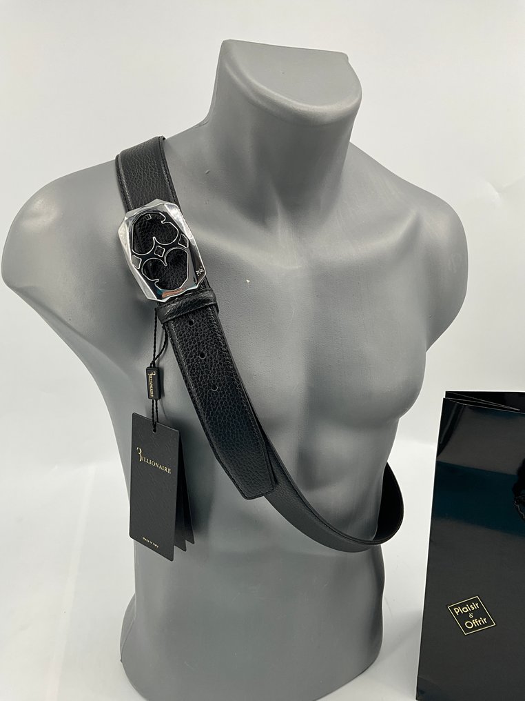 Billionaire Couture - Cuir NoirB - Ζώνη #1.0