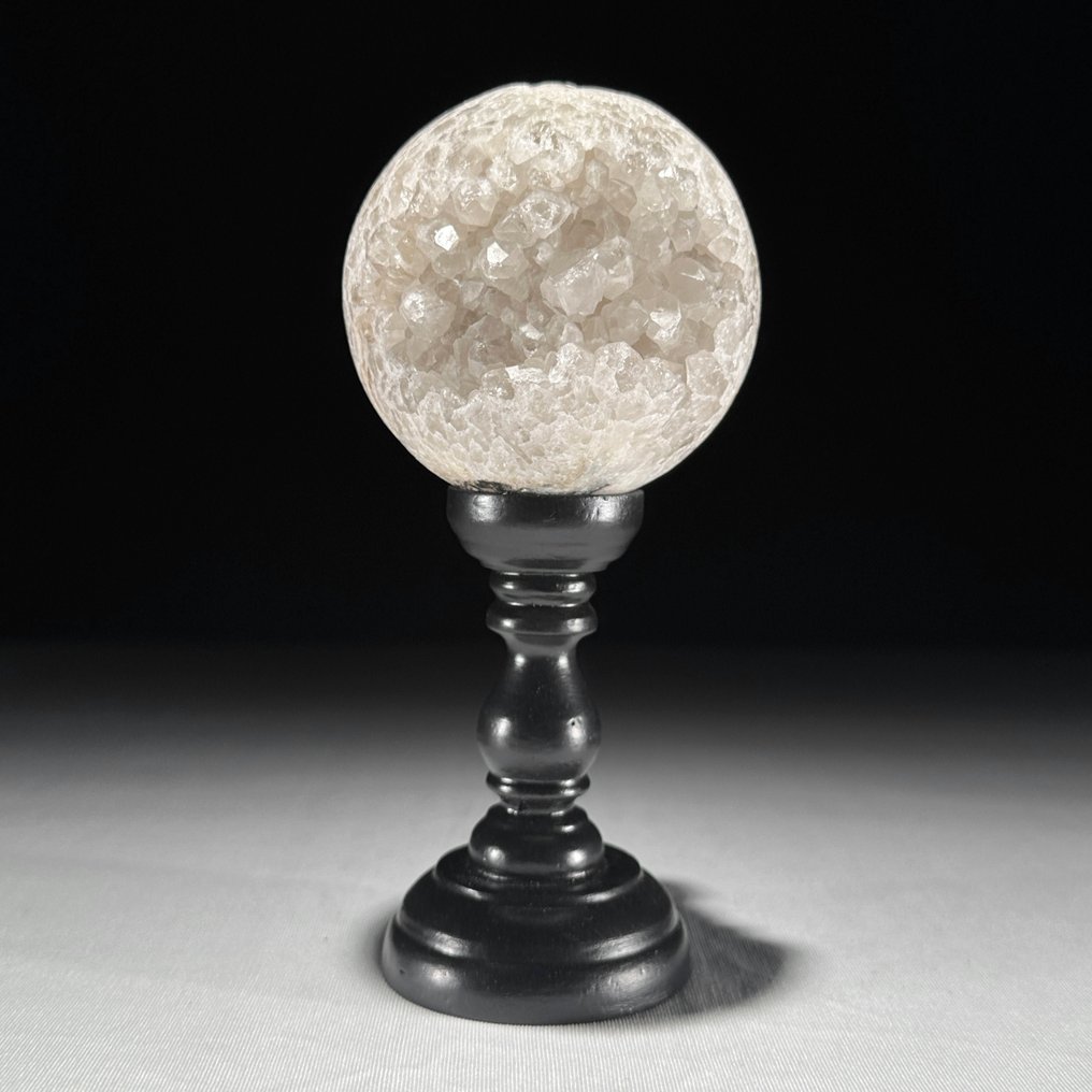 Prezzo di riserva non applicato - Coppia di quarzo cristallo sorprendente. Sfera su supporti personalizzati - Altezza: 14.9 cm - Larghezza: 6.9 cm- 2200 g - (2) #1.0