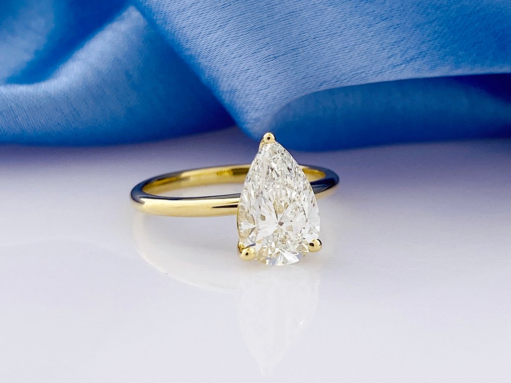 没有保留价 - 戒指 - 14K包金 黄金 -  2.09ct. tw. 钻石 (实验室培育) #2.1