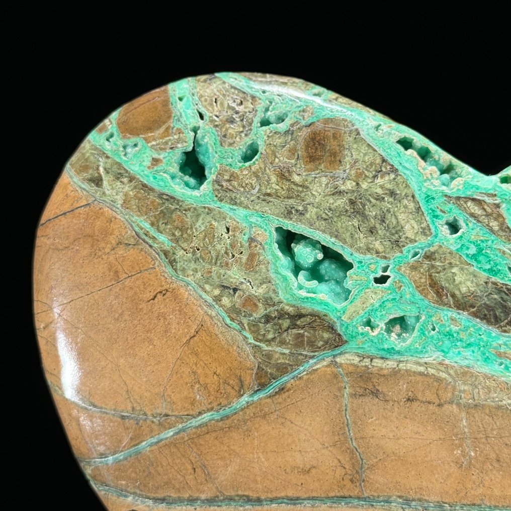 Χωρίς ελάχιστη τιμή - Υπέροχο ζεύγος πράσινης Smithsonite Σε σχήμα καρδιάς σε προσαρμοσμένες βάσεις.- 2700 g - (2) #4.3