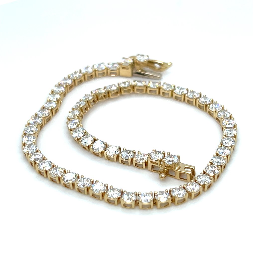 χωρίς τιμή ασφαλείας - Βραχιόλι - 14 καράτια Κίτρινο χρυσό - 4.61ct. tw. Διαμάντι (Εργαστηριακής καλλιέργειας) #2.1