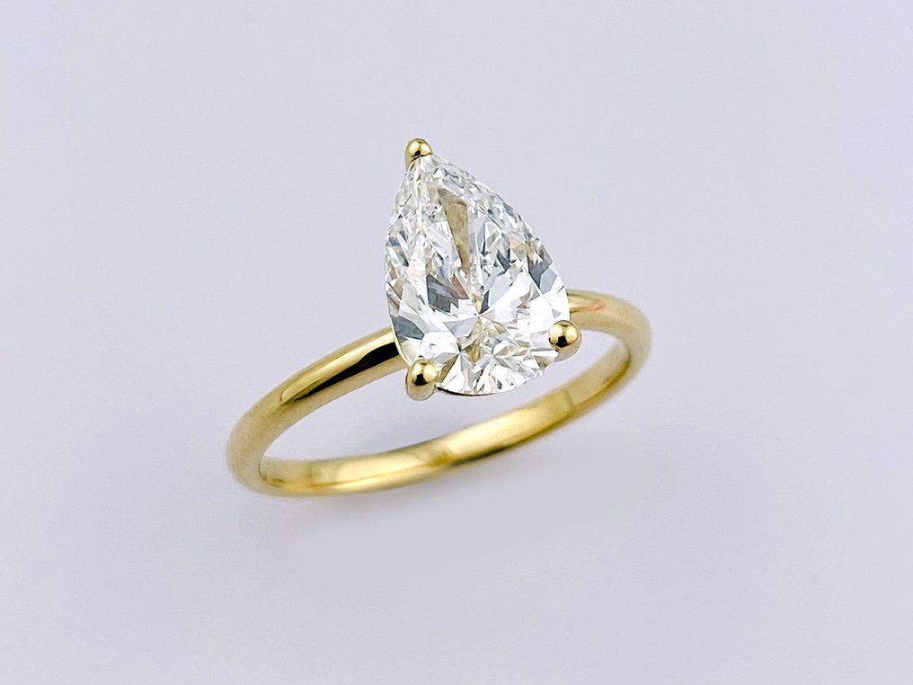 没有保留价 - 戒指 - 14K包金 黄金 -  2.09ct. tw. 钻石 (实验室培育) #1.0