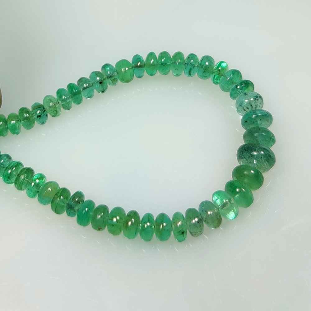24.61 καρατιά φυσικό σμαράγδι στρογγυλά κομμάτια βραχιόλι- 4.92 g #3.2