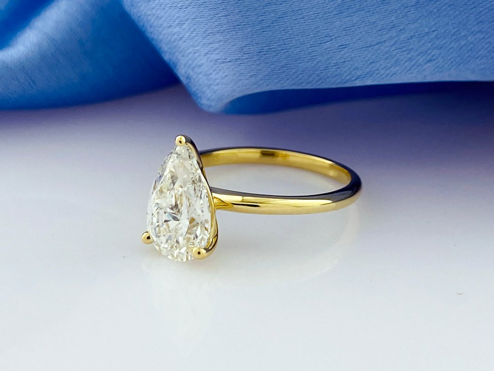 没有保留价 - 戒指 - 14K包金 黄金 -  2.09ct. tw. 钻石 (实验室培育) #3.2