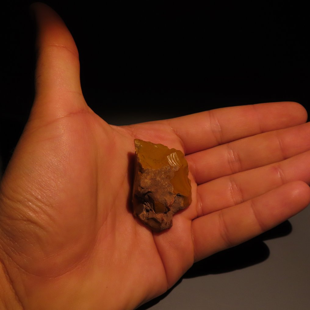 Paleolithic Flint Axe or stone tool from Fontmaure (France). Ca. 300.000 - 40.000 BC. 5.2 cm height.  (No Reserve Price) #4.3