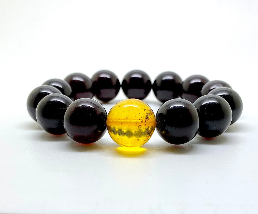 Baltisk ravperlearmbånd i kirsebær - Rav - succinite #1.0