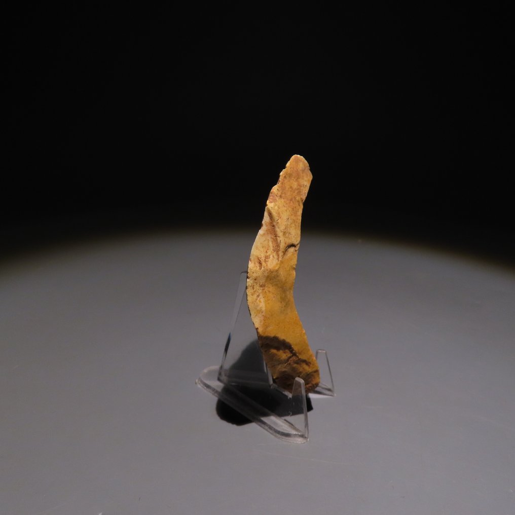 旧石器时代 燧石 来自法国Fontmaure的斧头或石器工具。约公元前300,000年至40,000年。高6厘米。 (没有保留价) #2.1