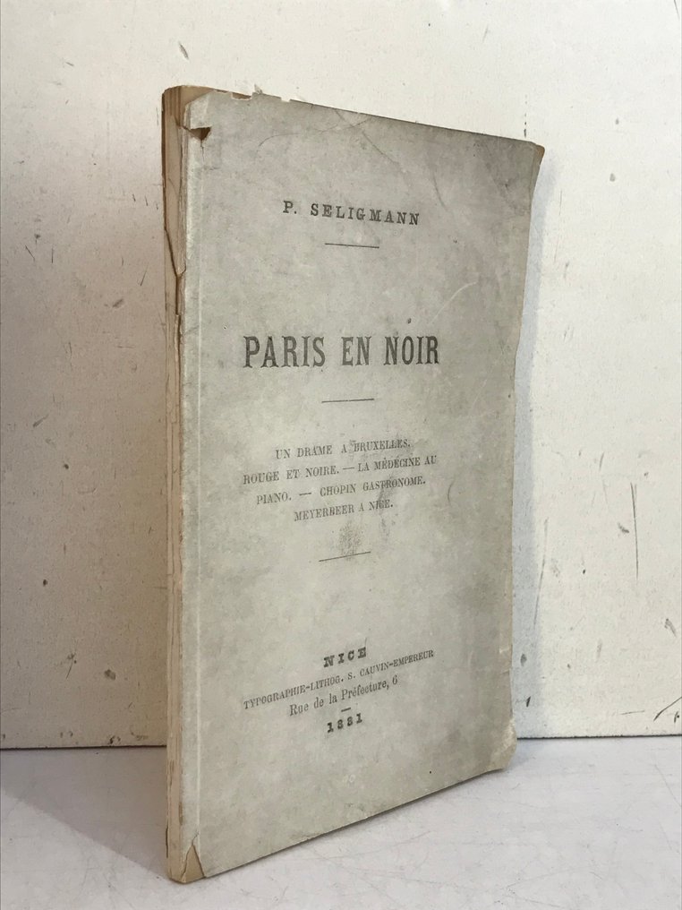 P. Seligmann - Paris en noir. Un drame à Bruxelles. Rouge et noire. [E.O.] - 1881 #2.1