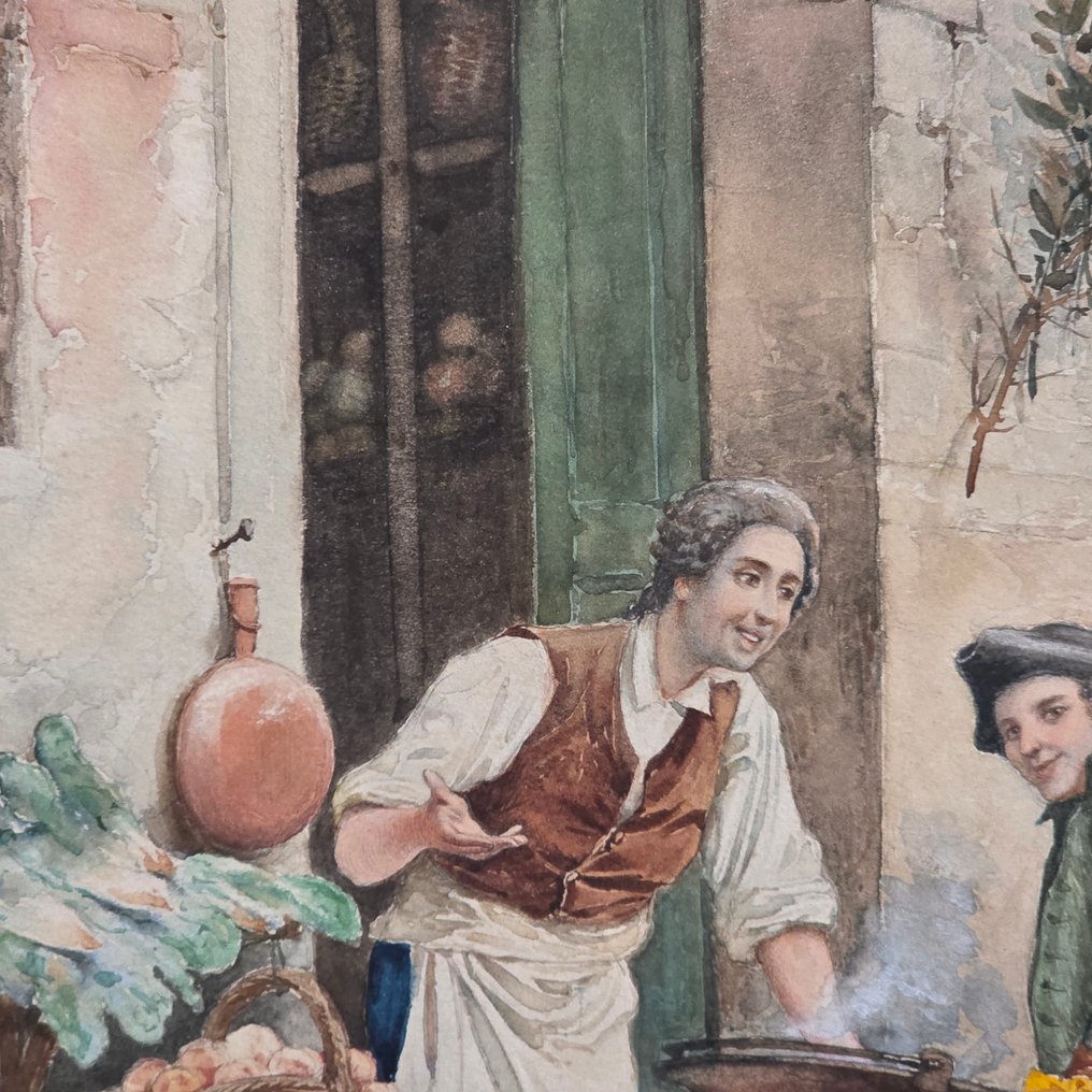 Stefano Novo (1862-1927) - Scena di vita a Venezia #2.1