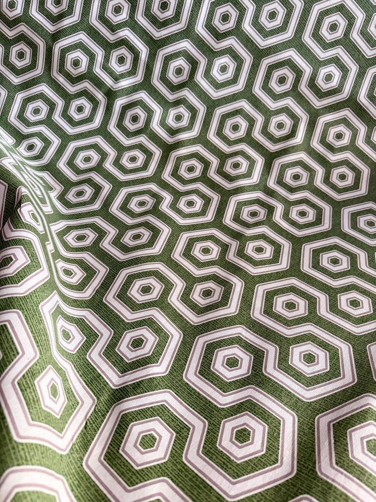 Tecido elegante com decoração de padrão geométrico com losangos - Têxtil  - 2.5 m - 2.5 m #2.1